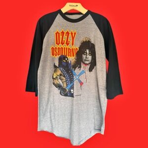Vintage‎ 1982 Ozzy Osbourne Diary of a Madman Tour Raglan Shirt XL